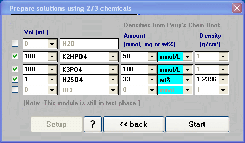 example: aqion buffer maker, input panel